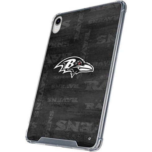 NFL Baltimore Ravens Black & White iPad 11th Gen (2025) Clear Case