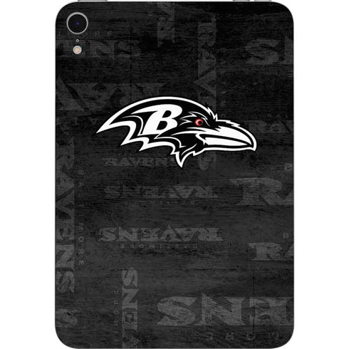 NFL Baltimore Ravens Black & White Apple iPad Mini Skin