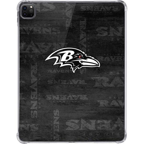 NFL Baltimore Ravens Black & White iPad Pro 11in (2024) Clear Case