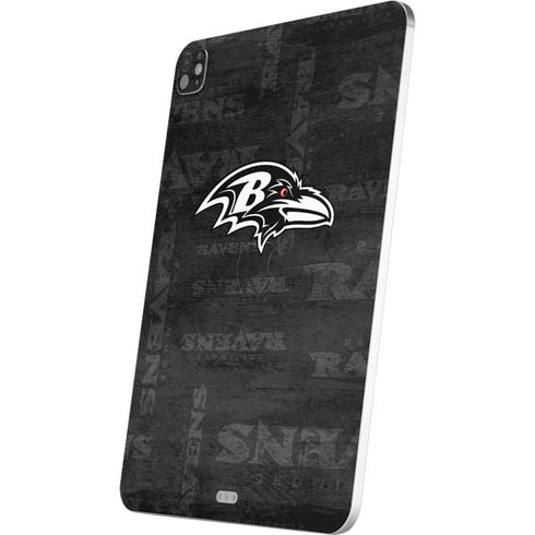 NFL Baltimore Ravens Black & White iPad Pro 13in M4 (2024) Skin