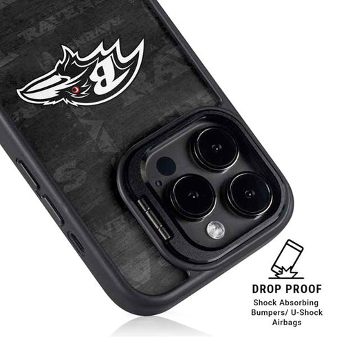 NFL Baltimore Ravens Black & White iPhone 14 Pro Max Kickstand Case