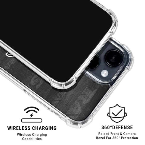 NFL Baltimore Ravens Black & White iPhone 15 Clear Case
