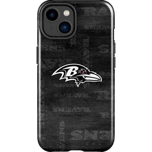 NFL Baltimore Ravens Black & White iPhone 15 Impact Case