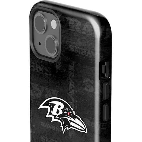 NFL Baltimore Ravens Black & White iPhone 15 Impact Case