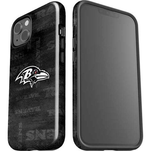 NFL Baltimore Ravens Black & White iPhone 15 Impact Case