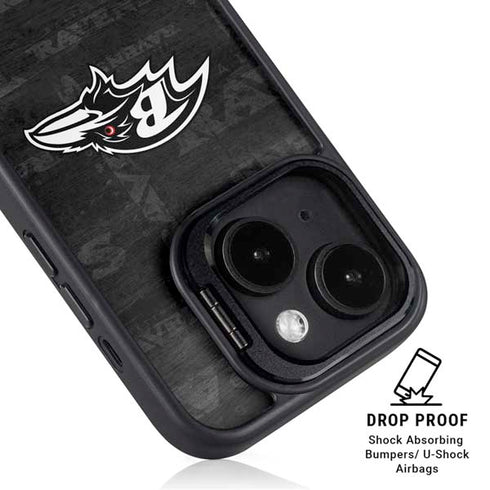 NFL Baltimore Ravens Black & White iPhone 15 Plus Kickstand Case