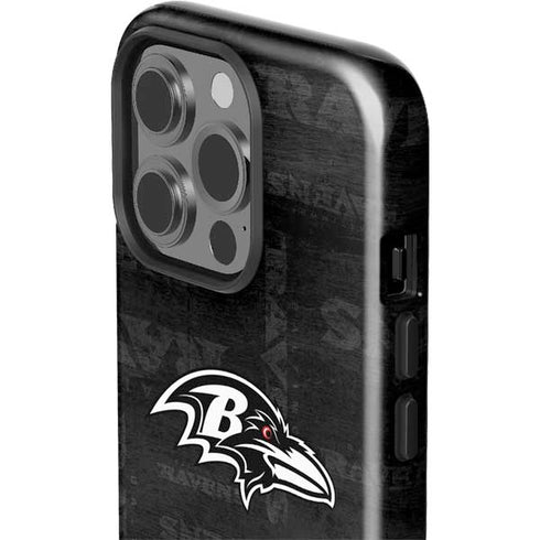 NFL Baltimore Ravens Black & White iPhone 15 Pro Impact Case