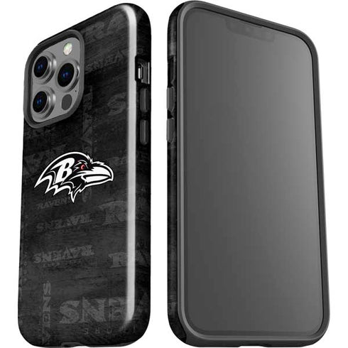NFL Baltimore Ravens Black & White iPhone 15 Pro Impact Case