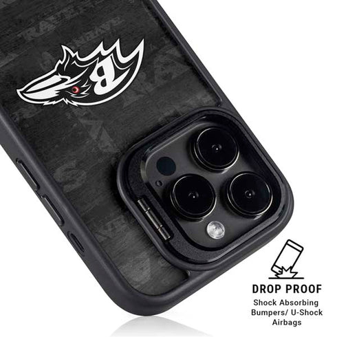 NFL Baltimore Ravens Black & White iPhone 15 Pro Max Kickstand Case