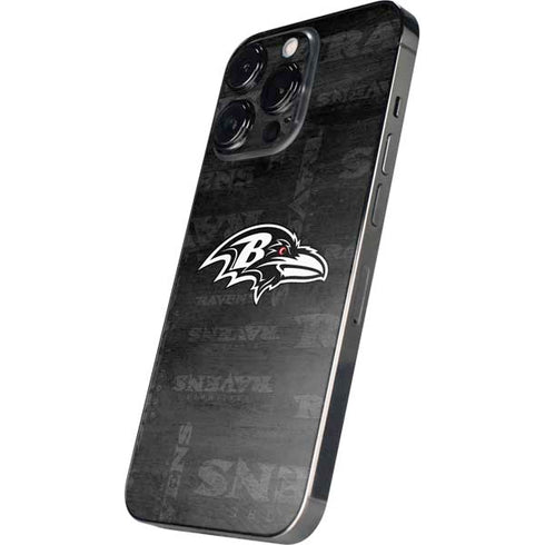 NFL Baltimore Ravens Black & White iPhone 15 Pro Max Skin
