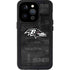 NFL Baltimore Ravens Black & White iPhone 15 Pro Waterproof Case