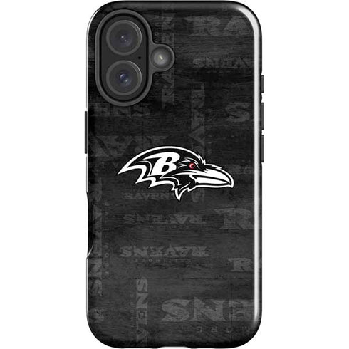NFL Baltimore Ravens Black & White iPhone 16 Impact Case