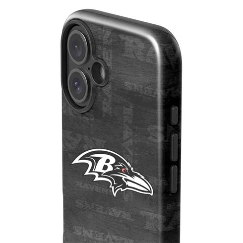 NFL Baltimore Ravens Black & White iPhone 16 Impact Case