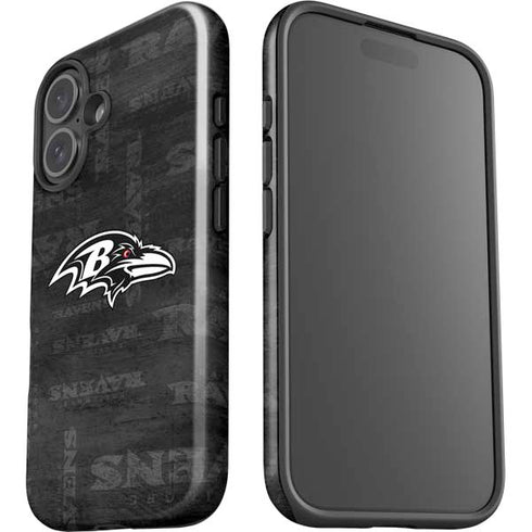 NFL Baltimore Ravens Black & White iPhone 16 Impact Case