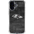 NFL Baltimore Ravens Black & White iPhone 16 Plus Clear Case