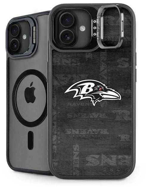 NFL Baltimore Ravens Black & White iPhone 16 Plus Kickstand Case