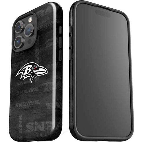 NFL Baltimore Ravens Black & White iPhone 16 Pro Impact Case
