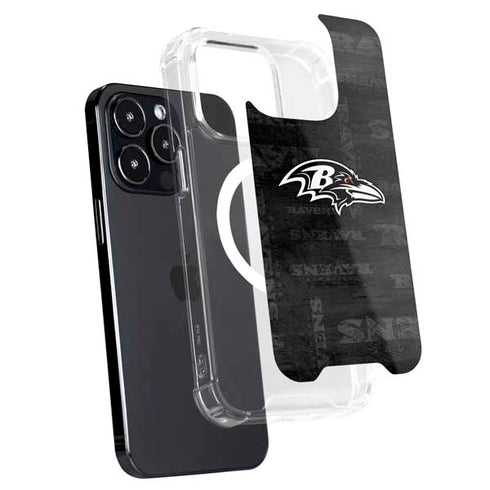 NFL Baltimore Ravens Black & White iPhone 16 Pro MagSafe Case