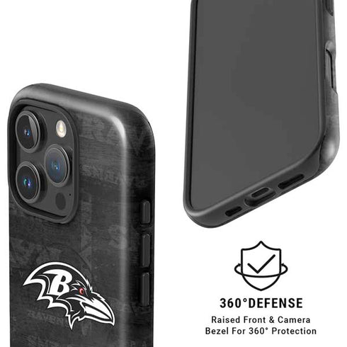 NFL Baltimore Ravens Black & White iPhone 16 Pro Magsafe Impact Case