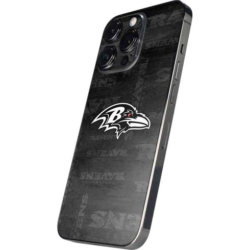 NFL Baltimore Ravens Black & White iPhone 16 Pro Skin
