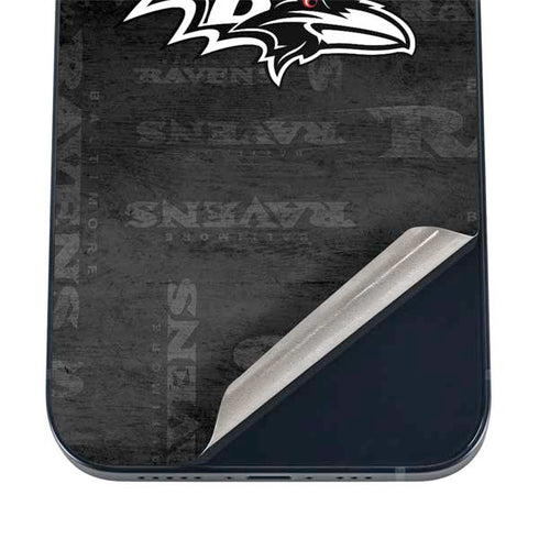 NFL Baltimore Ravens Black & White iPhone 16 Skin