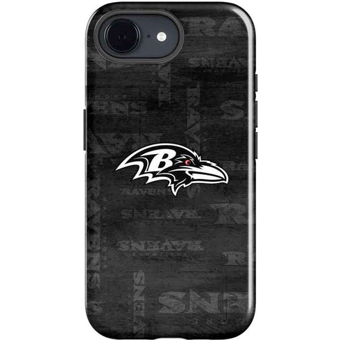 NFL Baltimore Ravens Black & White iPhone 16e Impact Case