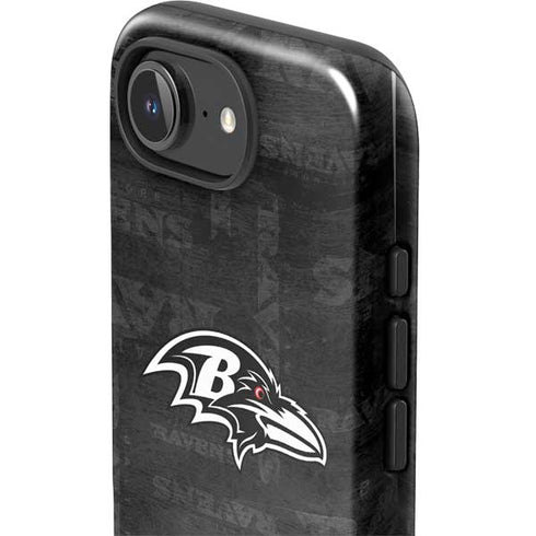 NFL Baltimore Ravens Black & White iPhone 16e Impact Case
