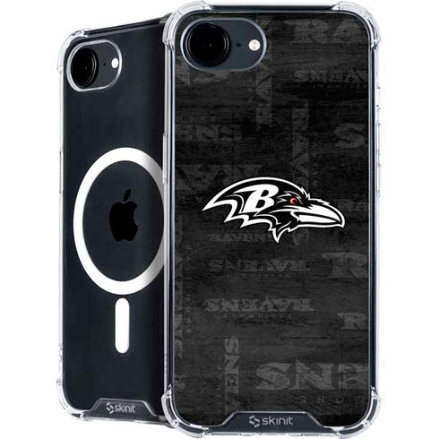 NFL Baltimore Ravens Black & White iPhone 16e MagSafe Case