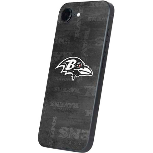NFL Baltimore Ravens Black & White iPhone 16e Skin