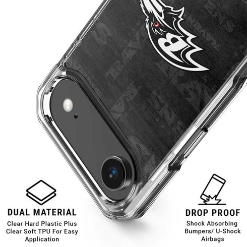 NFL Baltimore Ravens Black & White iPhone 17 Air Clear Case