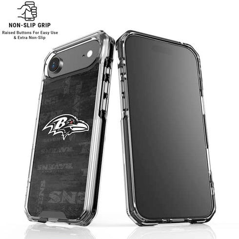 NFL Baltimore Ravens Black & White iPhone 17 Air Clear Case