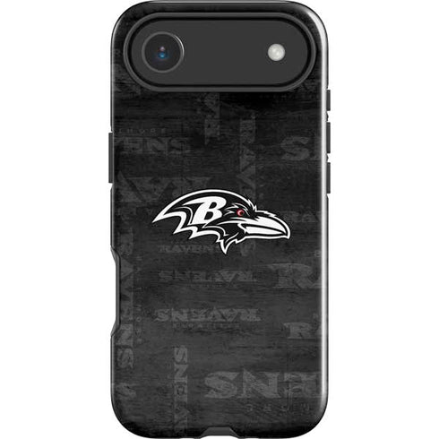 NFL Baltimore Ravens Black & White iPhone 17 Air Impact Case