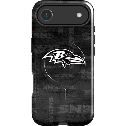 NFL Baltimore Ravens Black & White iPhone 17 Air Magsafe Impact Case