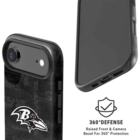NFL Baltimore Ravens Black & White iPhone 17 Air Magsafe Impact Case