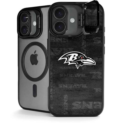NFL Baltimore Ravens Black & White iPhone 17 Kickstand Case