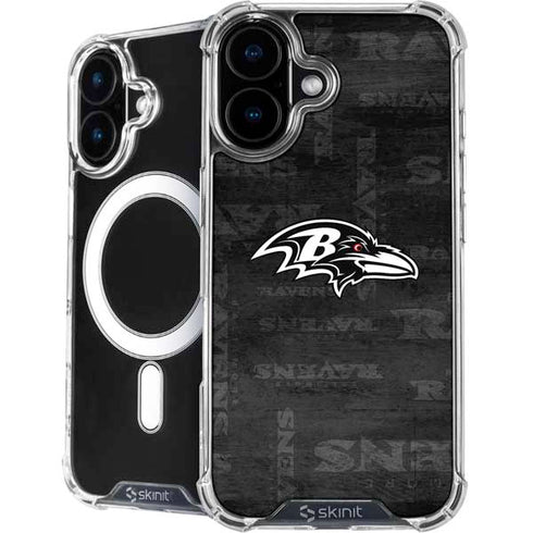 NFL Baltimore Ravens Black & White iPhone 17 MagSafe Case