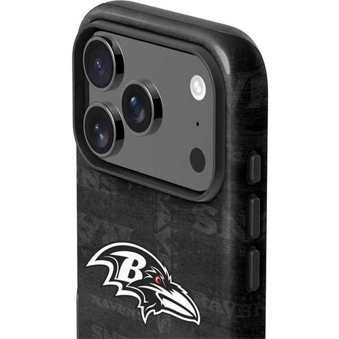 NFL Baltimore Ravens Black & White iPhone 17 Pro Impact Case