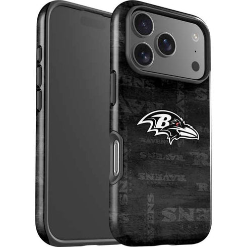 NFL Baltimore Ravens Black & White iPhone 17 Pro Impact Case
