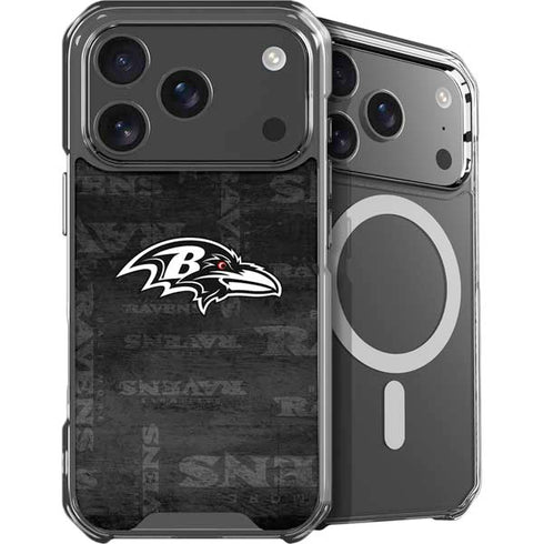NFL Baltimore Ravens Black & White iPhone 17 Pro MagSafe Case