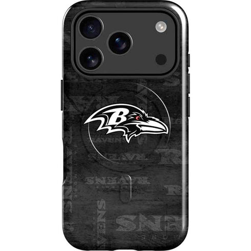 NFL Baltimore Ravens Black & White iPhone 17 Pro Magsafe Impact Case