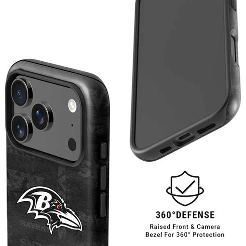 NFL Baltimore Ravens Black & White iPhone 17 Pro Magsafe Impact Case