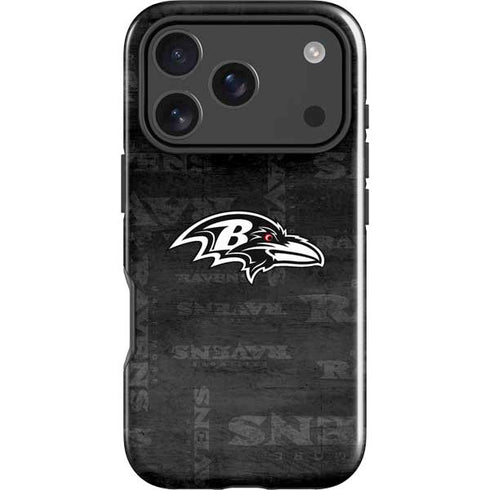 NFL Baltimore Ravens Black & White iPhone 17 Pro Max Impact Case