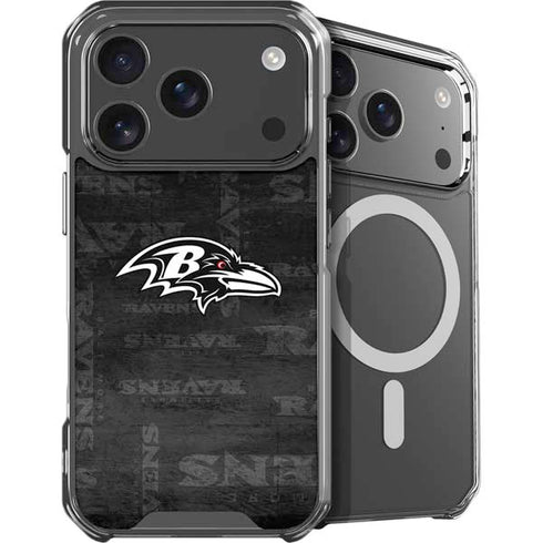 NFL Baltimore Ravens Black & White iPhone 17 Pro Max MagSafe Case
