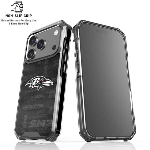 NFL Baltimore Ravens Black & White iPhone 17 Pro Max MagSafe Case