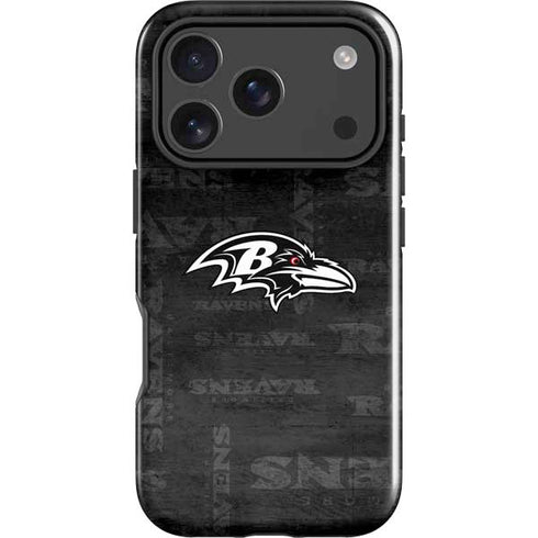 NFL Baltimore Ravens Black & White iPhone 18 Pro Impact Case