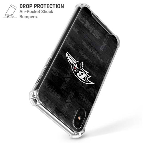 NFL Baltimore Ravens Black & White iPhone X/XS Clear Case