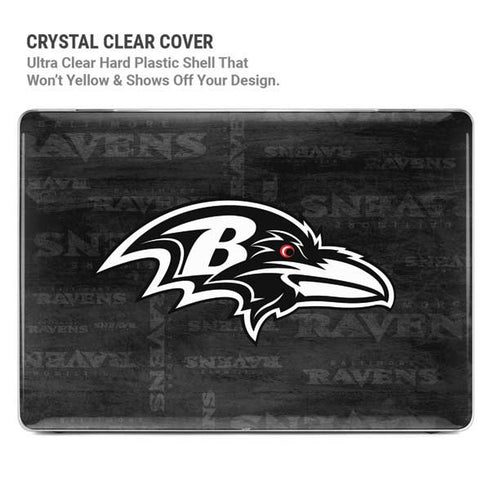 NFL Baltimore Ravens Black & White MacBook Pro 14in (2021-24) Case plus Skin