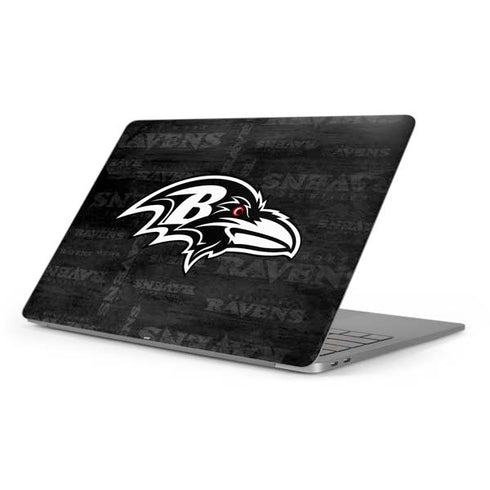 NFL Baltimore Ravens Black & White Apple MacBook Pro 16-inch Skin