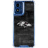 NFL Baltimore Ravens Black & White Moto G 5G (2024) Clear Case
