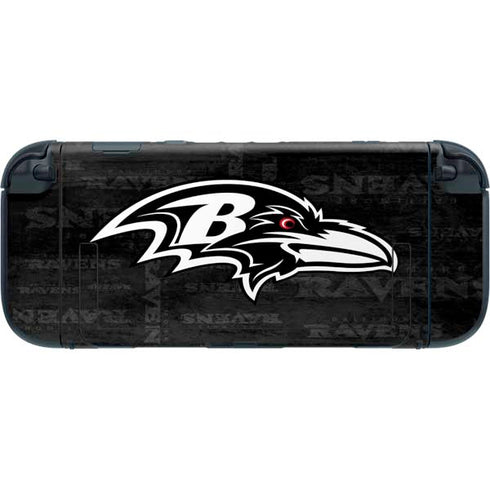 NFL Baltimore Ravens Black & White Nintendo Switch 2 (2025) with Joy-Con Skin